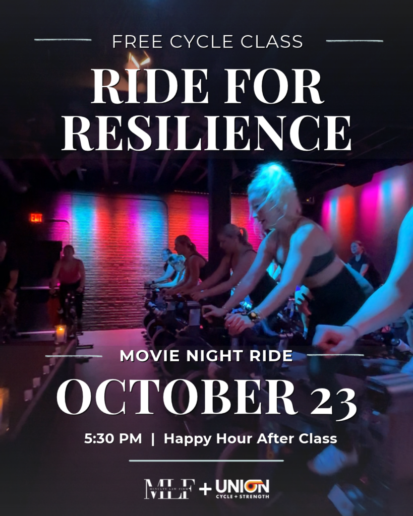 Riders participating in Ride for Resilience at UNION Cycle + Strength
